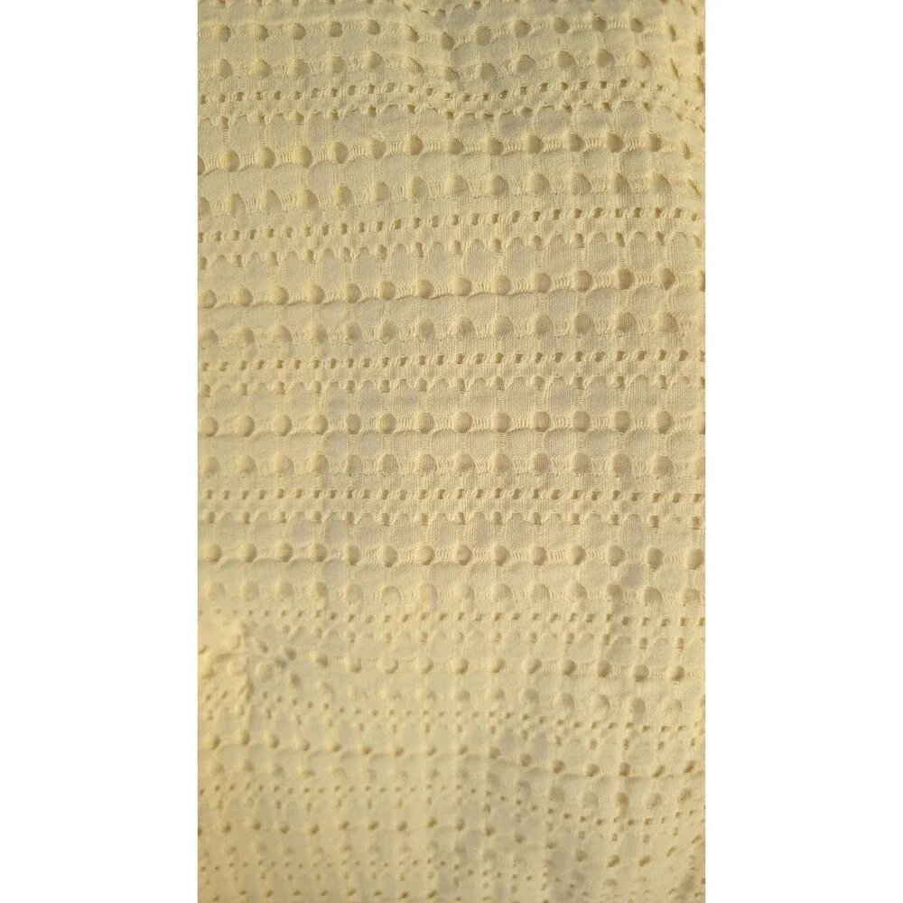 West Elm Solid Off White Textured Waffle King Sham 37